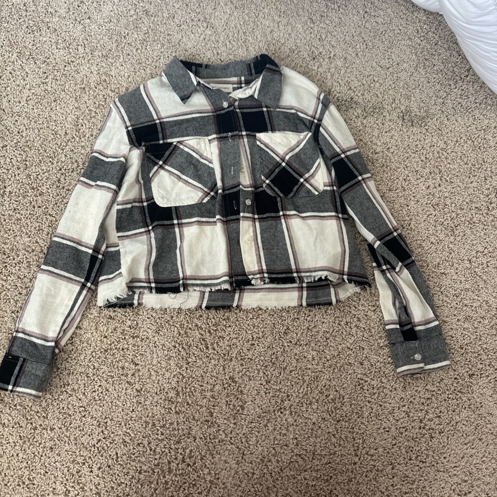Thread & Supply Plaid Button-Up Jacket